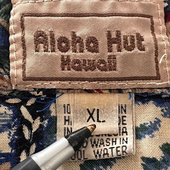 Aloha Hut Shirt Mens XL Hawiian Luau Beach Surfboard Summer Time All Over Print - Picture 8 of 9